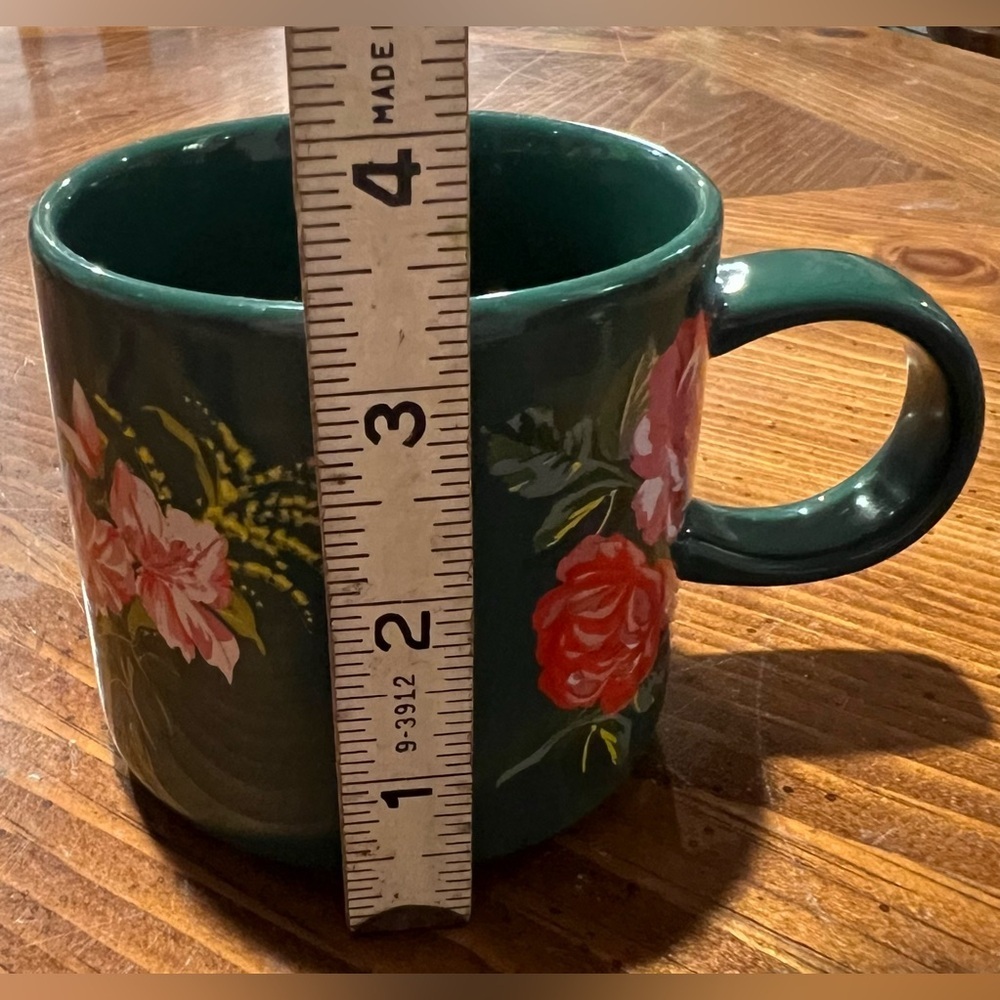 Starbucks Mug Floral Green Ceramic Holiday 2018 12 oz Bando Red & Pink Rose - Picture 9 of 11